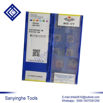 10pcs/lotes SPGT090408-EM YBG205 do carboneto do cnc pastilhas de torneamento cnc lâmina de tornearia ferramenta