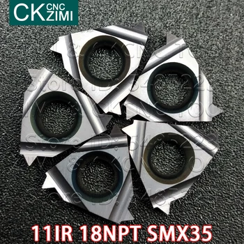 11IR 18NPT SMX35 de Insertos de Carboneto de Rosqueamento interno Pastilhas de madeira do CNC de torneamento ferramentas Intercambiáveis Torno Pastilhas de aço inoxidável