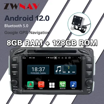 8+128G Carplay Android 12 Player Multimídia Para o BENZ classe C W203 2000-2004 PX6 GPS de Navegação, Auto-Rádio Estéreo de Áudio da Unidade principal