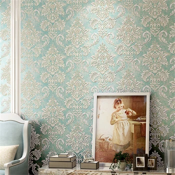 beibehang papel de parede de Alta qualidade retro não-tecido Continental Damasco papel de parede de sala de estar de casa cheia de papel de parede