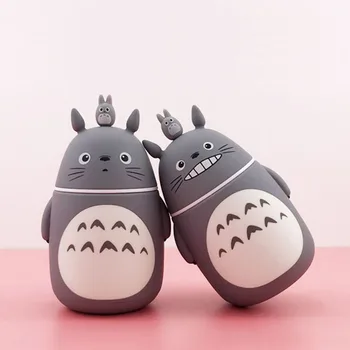 Criativo Totoro Vidro Garrafas de Água Casal de Calor-resistindo Linda Meu Vizinho Totoro Vidro Beber Cartoon Parede Dobro Caneca Copo