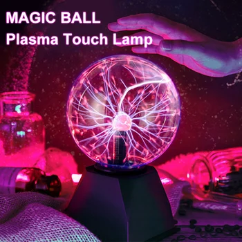 Cristal mágico Plasma Toque de Bola Lâmpada do DIODO emissor de Luz do Novelty de Iluminação UE/EUA Plug Criança Nightlight de Aniversário de Crianças de Decoração de Festa Presente