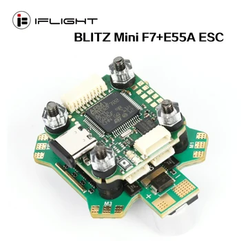 IFlight BLITZ Mini F7 Controlador de Vôo Pilha de OSD（AT7456E）W/ BLITZ E55A 4-EM-1 ESC DShot150/300/600 2-6S para FPV Racing Drone
