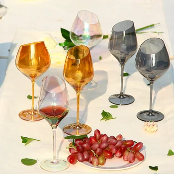 Inclinado a boca de vinho de vidro de Chumbo, vidro de cristal do copo cálice de champanhe, copos copos de casamento copos de vinho Bar copos