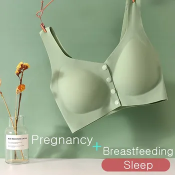 Maternidade do Brás 2Pcs Reunir Anti-flacidez Sutiã de Enfermagem de Alta Qualidade Gravidez Roupas de Aleitamento materno de Mulheres Respirável Sutiã de Enfermagem