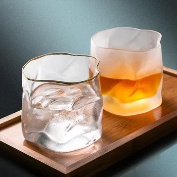 Nodic Origami Forma De Vidro, Copo De Vidro Transparente, Vidro Do Uísque Casa Criativo Licor Espíritos De Vinho De Vidro, Vidro De Cerveja De Copo De Coquetel
