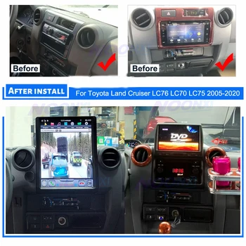 Para Toyota Land Cruiser LC76 LC70 LC75 2005-2020 Android 11 Player Multimídia GPS de Navegação auto-Rádio Estéreo Carplay Unidade de Cabeça