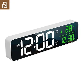 Para Xiaomi Mijia Youpin Eletrônica Inteligente Espelho de LED Relógio Digital Repetir o Tempo de Exibição de Tabela de Alarme, Espelho, Relógio de Parede, Relógio
