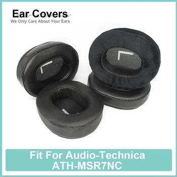 Protecções Para Audio-Technica ATH-MSR7NC Fone de ouvido Earcushions Proteína de Veludo pele de Carneiro Almofadas de Espuma de Almofadas de Ouvido Preto Confortável