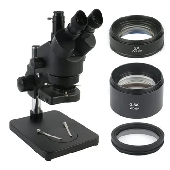 Simul Focal 3,5 X-90X Continouse Zoom Trinocular Microscópio Estereofónico 56 Anel do DIODO emissor de Luz Para a placa do Telefone Solering Reparação de Inspeção