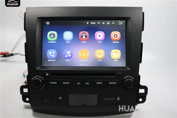 Tela De Toque Android7.0 Automóvel leitor de DVD de navegação GPS para Mitsubishi Outlander 2006-2012 Para Citroen C-Crosser para Peugeot 4007