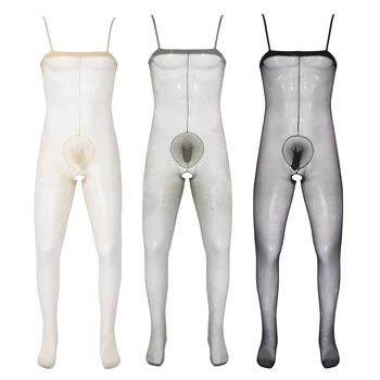 Transparente Bodysuits Macacão De Mens Transparente Collant Bojo Bolsa De Ver Através Do Corpo Meias De Malha Lingerie Erótica Roupas Sexy