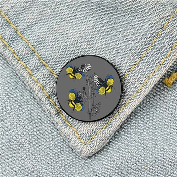 Ucrânia Enxame de Abelhas Pin Personalizado bonito Broches de Lapela da Camisa professor Sacola mochilas Emblema dos desenhos animados de dom de pins, broches para as mulheres