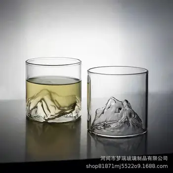200/300 ML Japão 3D Mountain Vidro do Uísque Geleira Antiquado Whisky Rock Copos de Uísque copo de Vodka Copo de Vinho, Copo de vidro