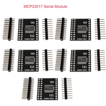 5Pcs MCP23017 de Série do Módulo de IIC SPI, I2C MCP23S17 Bidirecional 16-Bit I/O Expansor de Pinos de 10Mhz de Série do Módulo de Interface FZ3421