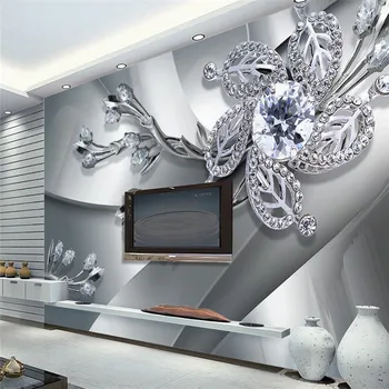 beibehang Personalizada foto de papel de parede de fundo, sala de TV diamante como uma rosa ameixa padrão 3d murais papel de parede papel de parede