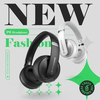 Chegada nova P6 Cabeça montado sem Fio Bluetooth 5.1 Jogos Fones de ouvido com Microfone Qualidade de Som hi-fi de Música do Fone de ouvido
