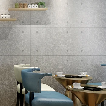 Cinza de Concreto, Parede de Tijolo Padrão de papel de Parede Para parede Rolo 3D Sala de estar, Restaurante, Café da Parede do Vinil Rolos de Papel e Papel De Parede