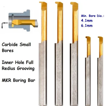 MKR Raio Completo Canais 4.1 6.1 mm Orifício Interno Ferramenta para Torneamento de Carboneto de Pequenos Furos