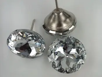 100PCS/LOTE 25 MM Móveis de DIY Diamante Acessórios de Cristal Botões Haste de Metal Combinado Strass Shinning Redbud