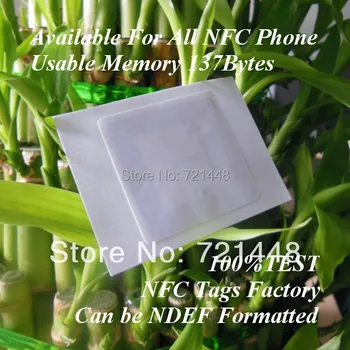 100pcs Ultraleve C tag NFC para todos os NFC do telefone móvel de Memória Utilizável 137 bytes NFC Forum Tipo 2 tag 35*35 mm Pode ser formatado NDEF