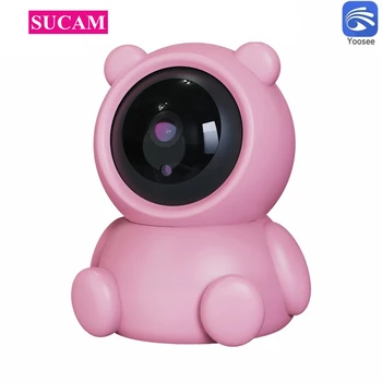 1080P em Casa Smart wi-FI Câmera de Segurança sem Fio em Casa Detecção de Movimento da Câmera Áudio em Dois sentidos Urso Bonito do Bebê Monitor de Câmeras