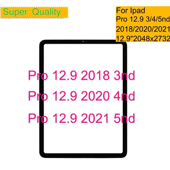10Pcs/Lot Para Apple iPad Pro 12.9 2018 2020 2021 Tela de Toque Frontal Exterior, Painel de Vidro da Lente de Vidro de luxo do LCD Com a OCA Laminada