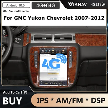 12.1 polegadas, Rádio de Carro Android Para o GMC Yukon Chevrolet Tahoe, Chevrolet Silverado 2007-2012 HD Tela de Toque do Carro DVD Multimídia Jogar