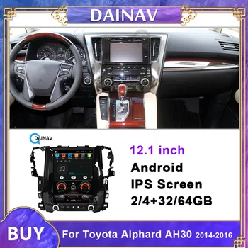 12.1 polegadas Telsa Estilo Android Multimídia para Carro DVD Player de Navegação GPS Para TOYOTA Alphard AH30 2015-2019 de Áudio do Carro, Rádio Estéreo