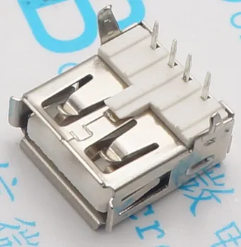 120pcs USB-conector de Vinil AF90 feminino de 90 graus de curvatura pés looper cobre shell de Uma Fêmea bucha-USB-USB de UM tipo de