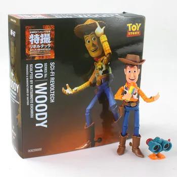 16CM Toy Story Revoltech Série 010 Woody PVC Figura de Ação Brinquedos Colecionáveis