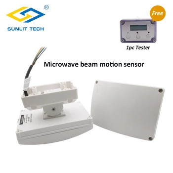 1pair com Fios sensores de micro-ondas feixe detector de Barreira de movimento Exterior sensnor detector de sensores de Infravermelho Alarme de Detector de 150 Metros