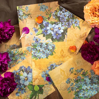 20 pacotes de Atacado de Material Livro Retro da Arte da Flor de Narciso DIY Lado da Cortina de Decoração Fazendo Lily Rose Cravo-da-índia 6 desenhos