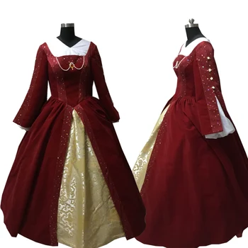 2020 Novas vitoriana Halloween vestido de Cosplay Colonial georgiano Renascimento Gótico Histórico vestido D-547