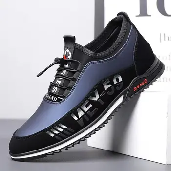 2022 Novos pequenos sapatos de couro de televisão de baixo-top PU preto pequeno sapatos casuais sapatos de sapatos homens sapatos para homens sapatos pretos