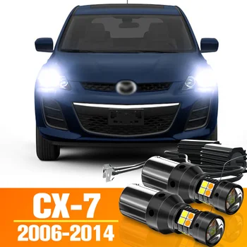 2pcs Modo Dual LED Sinal de volta+luzes Diurnas DRL Acessórios De Mazda CX-7 CX7 2006-2014 2008 2009 2010 2011 2012 2013