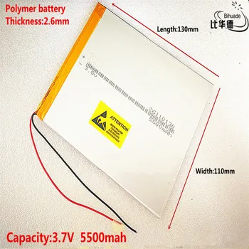 3,7 V 5500mAh 26110130 Recarregável do Li-Polímero da Bateria do Li-íon Para o PC da Tabuleta