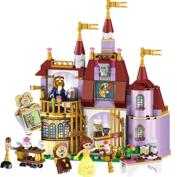 A Disney A Bela E A Fera, A Princesa Belle Inverno Castelo Menina Brinquedos Amigos Construção De Blocos De Tijolos De Brinquedos Brinquedos Para As Crianças Do Presente