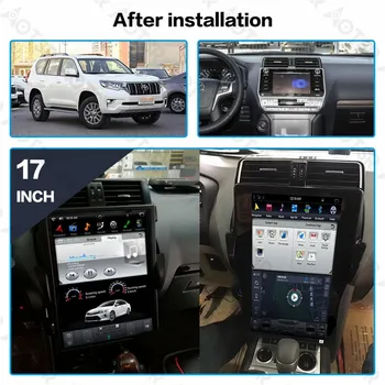 Android 7.1 Tesla estilo do Carro DVD Player de Navegação GPS Para Toyota Land Cruiser Prado 150 2018 Rádio Estéreo Satnav Multimídia