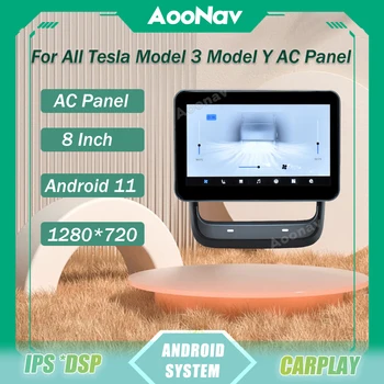 Android Multimídia Player Ar condicionado Para Todas as Tesla Modelo 3 Modelo Y CA Virtuais do Painel de Fila de Trás do Assento da Cabine LCD Carro Speedomet