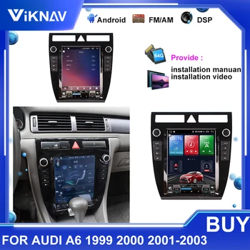 Android Rádio do Carro Para Audi A6 1999 2000 2001 2002 2003 Navegação GPS Car Multimedia Player 2Din DVD Auto de Áudio Estéreo do Receptor