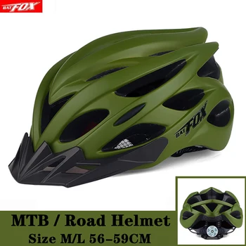 BATFOX Ultraleve Capacete de Bicicleta com luz MTB Mountain bike de Estrada de capacete o capacete ciclismo MTB Respirável Tampa de Segurança Homens Mulheres