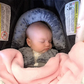 Bebê de Segurança do Carro Macio Dormir Apoio de Cabeça de Almofadas Combinando com Cinto de segurança, Alça de Cobre Bebê Carseat Pescoço Proteção Encosto de cabeça