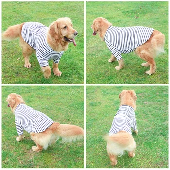 Cachorro grande T-shirt de Verão Cão de Grande porte Roupas Camiseta de Pijama Corgi Samoyed Husky Labrador Golden Retriever de Roupas Pet Camisa