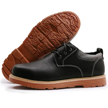 Calçados de segurança Pac de Aço Toe Sapato de Segurança, Botas De Homem Anti-quebra Casuais Sapatos de Trabalho dos Homens de Tamanho de Calçado resistente ao Desgaste DXZ033