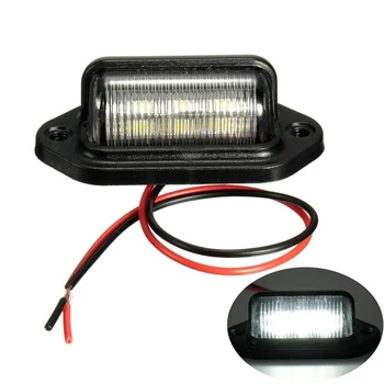 Carro Caminhão Luzes da Placa de Licença 6 LED Universal de Licença lanterna traseira para Auto