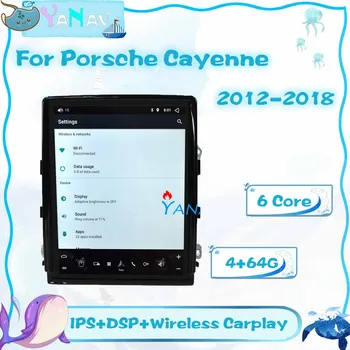 Carro do Andróide do Rádio de 2 Din Receptor Estéreo Para o Porsche Cayenne 2012-2018 Vertical de Tela de navegação GPS Carplay Multimédia Player