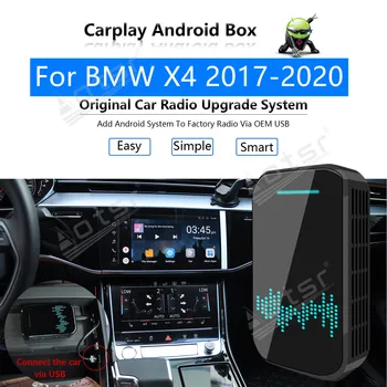 Carro Rádio Carplay Android Ai Box Para BMW X4 2017-2020 Player de Multimídia de Rádio sem fios Apple Wireless Carplay Ai Caixa de Atualizar o Link de Espelho