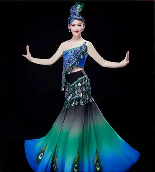 Chegada Nova Mulher Etapa Traje Pavão De Dança Mulheres Popular Chinesa Clássica