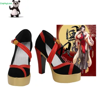 CosplayLove Anime One Piece Estilo Chinês, Boa Hancock Branco Vermelho Cosplay Sapatos Longas Botas De Couro Feitos